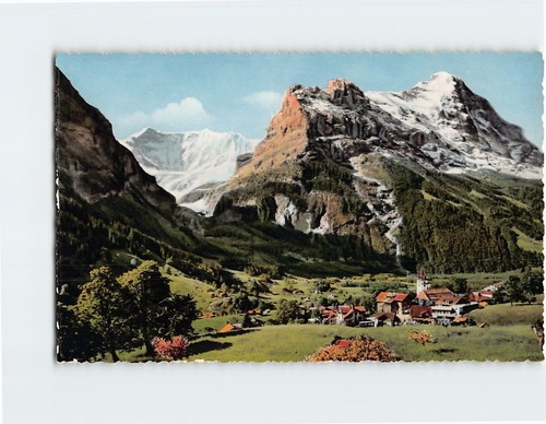 Postcard fiescherhorn and - postcard,